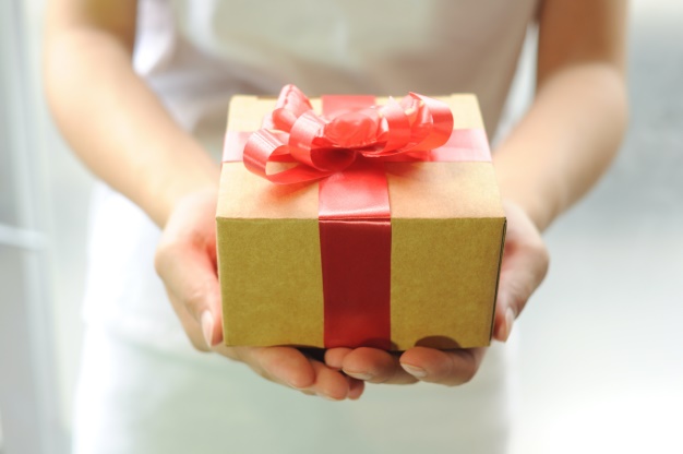 Image of a gift in hands